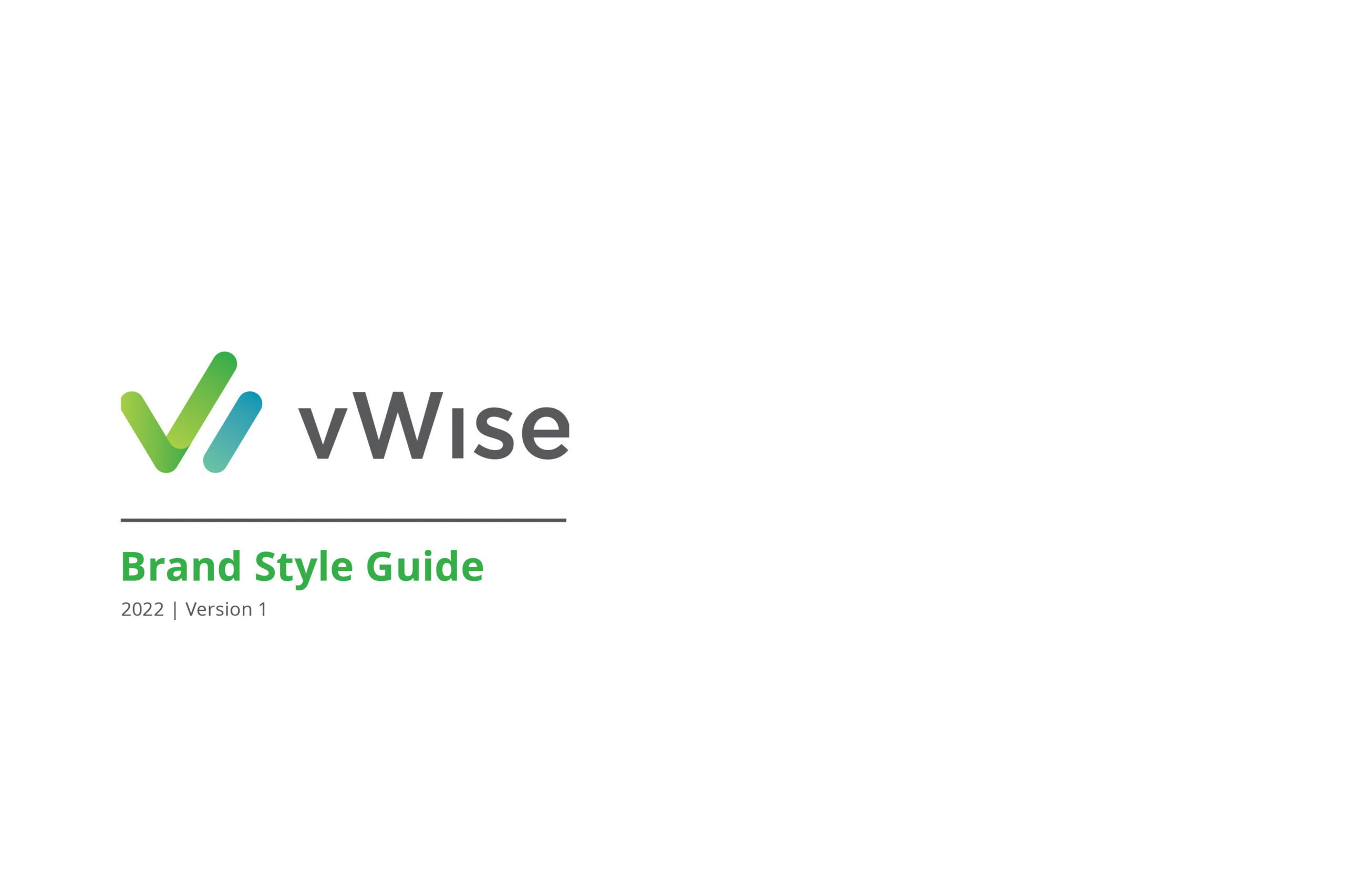 vWise Brand and style guide cover